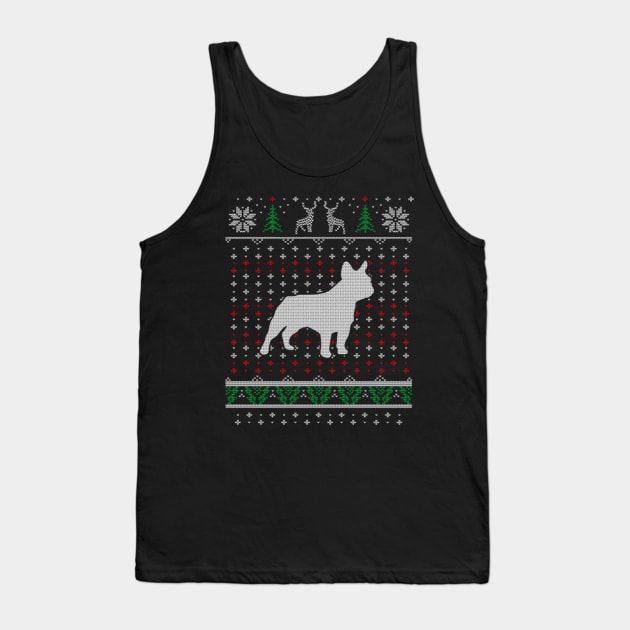 French Bulldog Ugly Christmas Sweater Gift For Dog Lover Tank Top by uglygiftideas